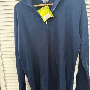 Smartwool merino wool Navy Heather Midweight Zip